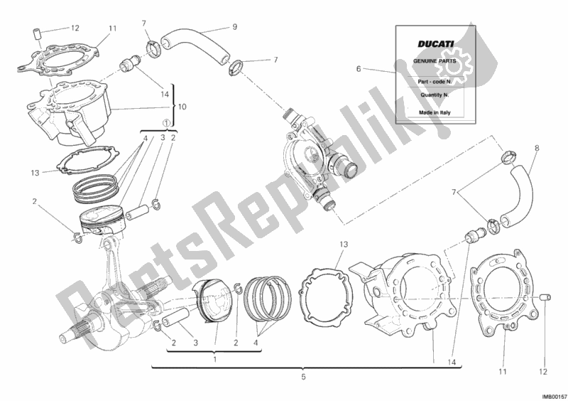 Toutes les pièces pour le Cylindre - Piston du Ducati Diavel Carbon 1200 2011